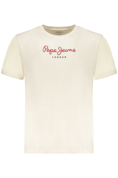 PEPE JEANS MEN'S SHORT-SLEEVE T-SHIRT, BEIGE