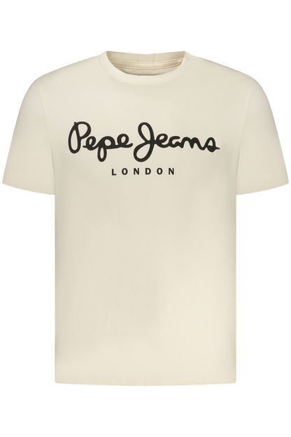 PEPE JEANS MEN'S SHORT-SLEEVE T-SHIRT, BEIGE