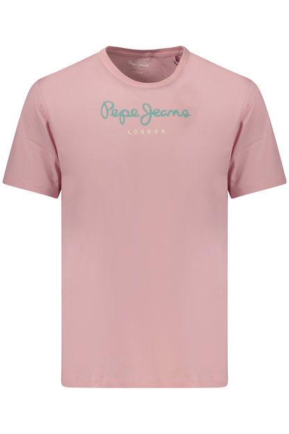 PEPE JEANS MEN'S PINK SHORT-SLEEVE T-SHIRT