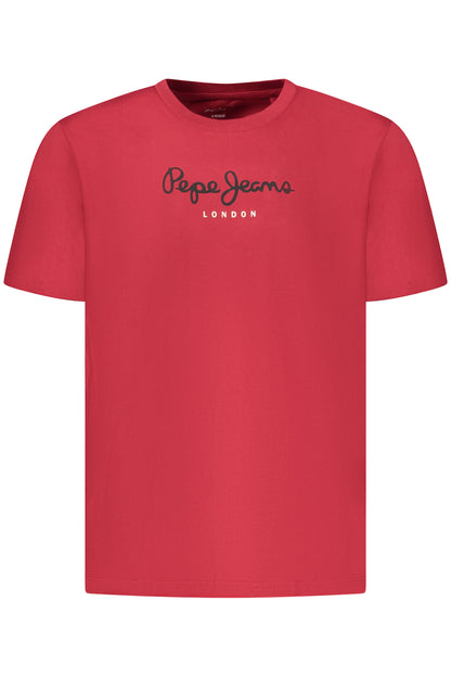 PEPE JEANS MEN'S SHORT-SLEEVED T-SHIRT, RED