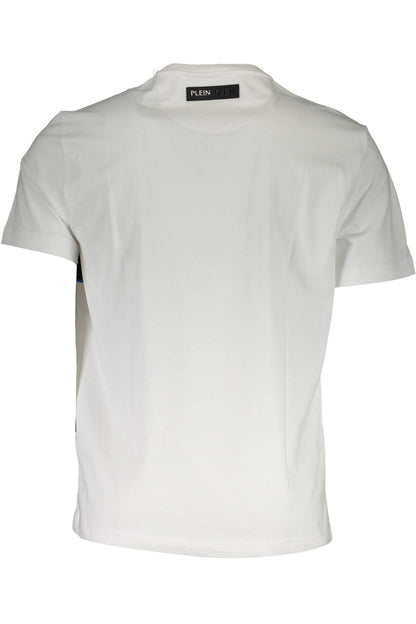 PLEIN SPORT WHITE MEN'S SHORT SLEEVE T-SHIRT