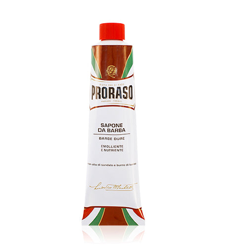 PRORASO Red shaving soap for hard beards in a tube for men 150 ml