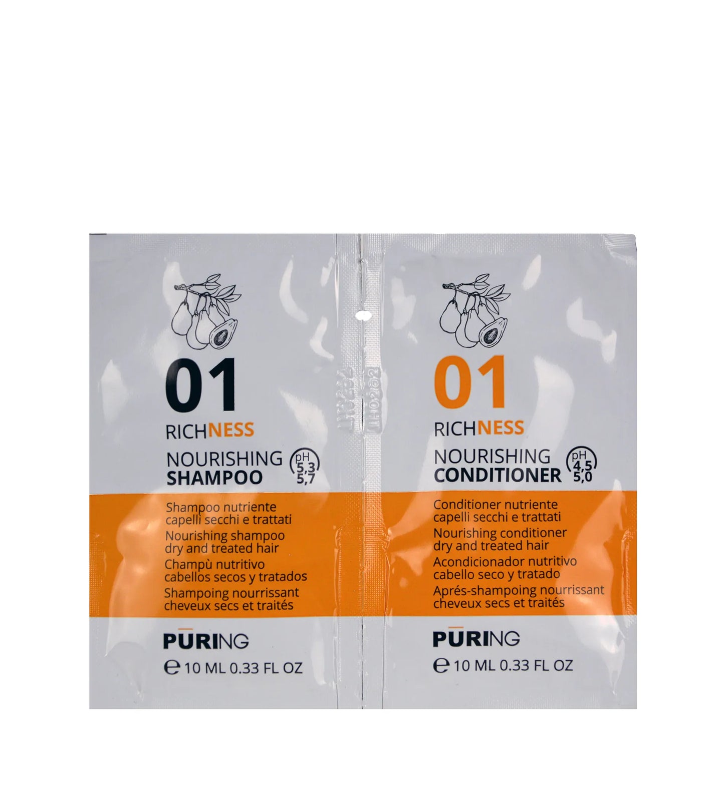 PURING 01 Richness Nourishing Shampoo + Conditioner 10+10ml