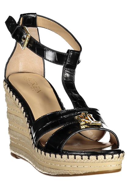 RALPH LAUREN SHOE SANDAL WOMAN BLACK