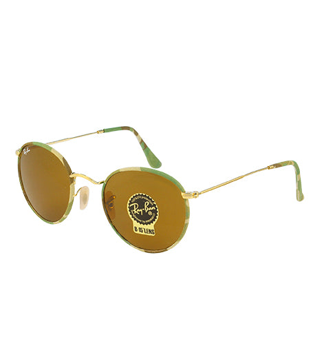 RayBan RB3447JM Camouflage 169 hnědá unisex sluneční brýle 50x21x145 mm