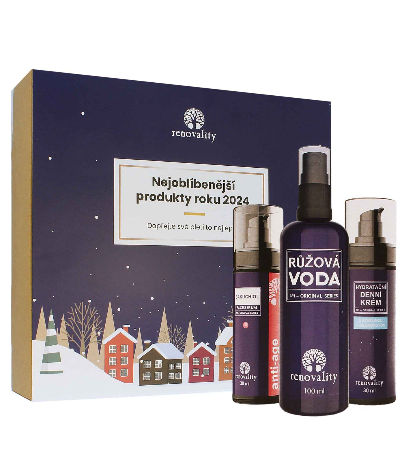 Renovality Original Series SET Sérum Facial 30ml + Agua de Rosas 100ml + Crema de Día 30ml