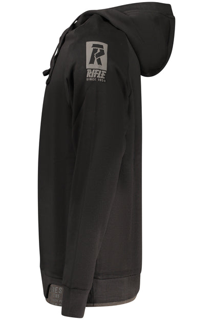 RIFLE MEN'S BLACK ZIP-UP SWEATSHIRT
