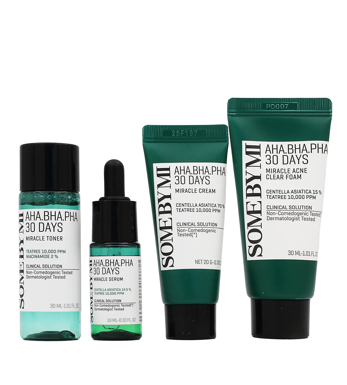 Some By Mi AHA-BHA-PHA 30 Days Miracle AC SOS Kit (Foam 30ml + Toner 30ml + Serum 10ml + Cream 20g)