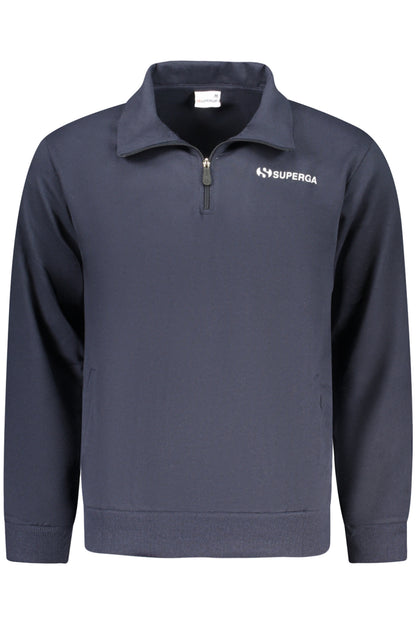 SUPERGA MEN'S BLUE ZIP-UP SWEATSHIRT