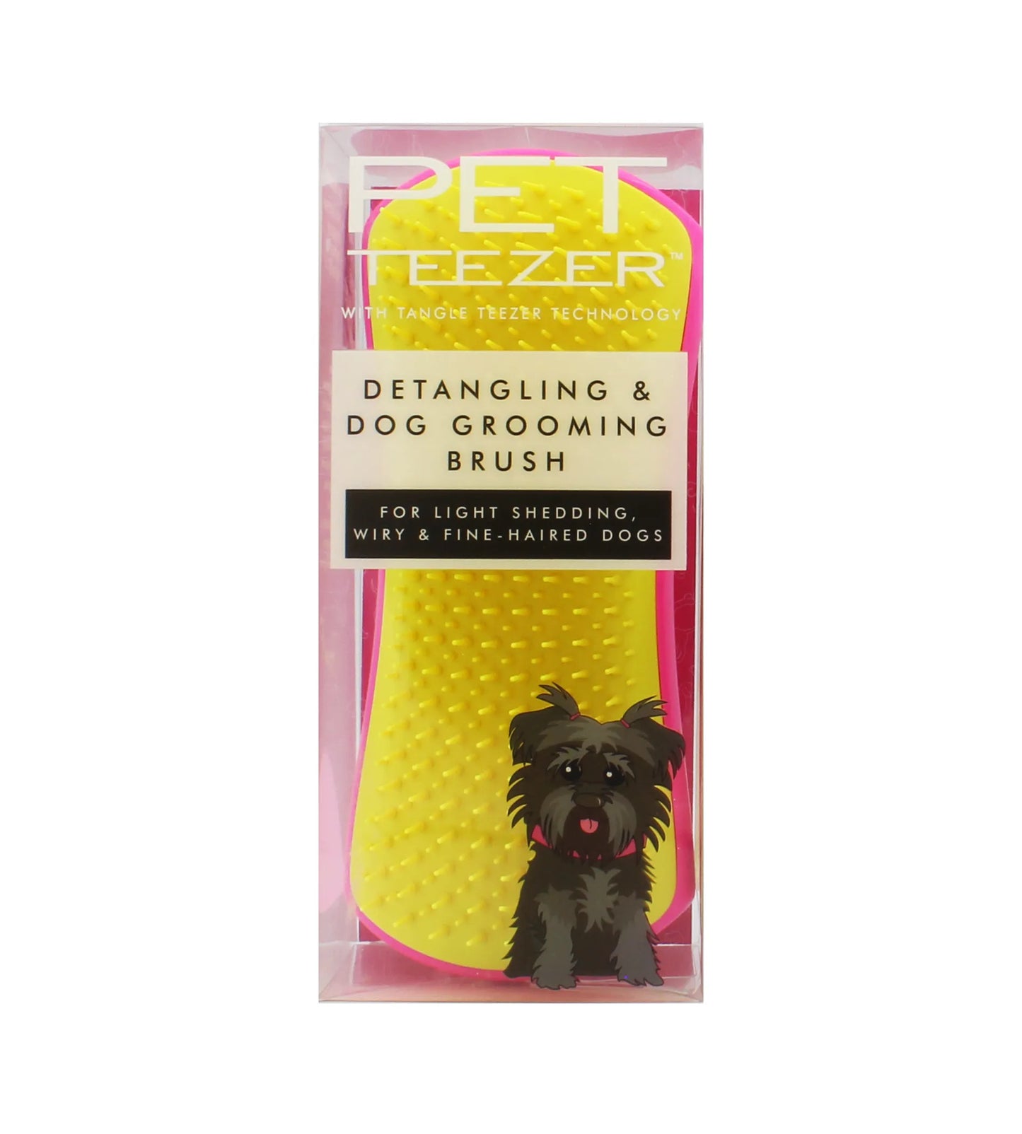 Tangle Teezer Detangling & Dog Grooming Brush Pink & Yellow