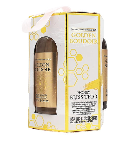 The Indulgent Bathing Co. Golden Boudoir SET (SG 60ml + Foam 60ml + BL 60ml)