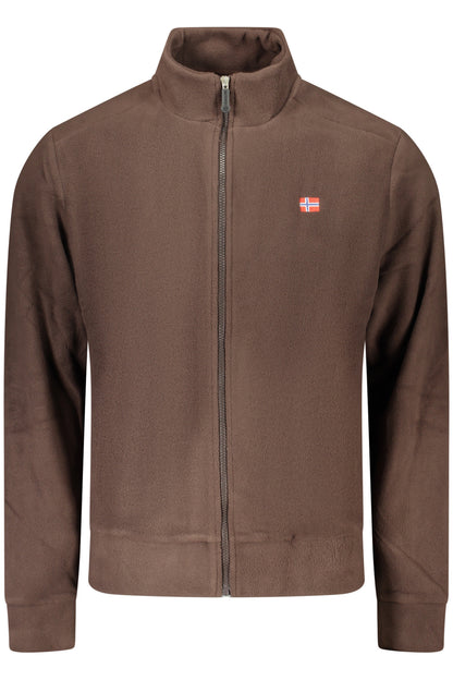 SWEAT-SHIRT FERMÉ MARRON POUR HOMME THE NORTH STONE