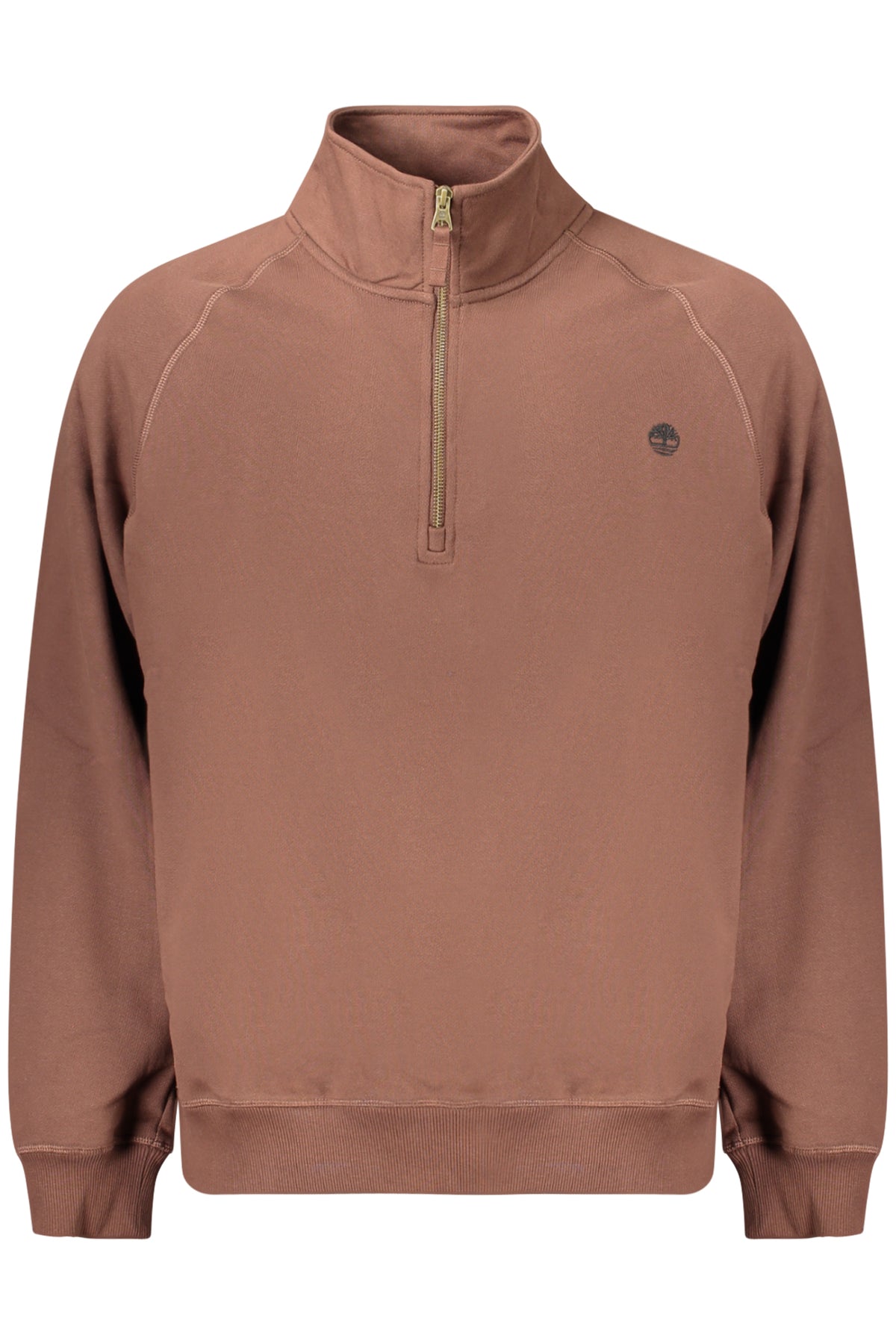 TIMBERLAND MEN'S BROWN ZIP-UP SWEATSHIRT