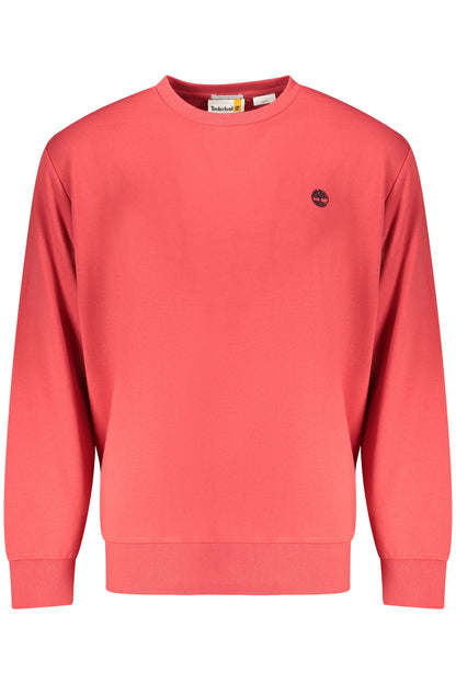 TIMBERLAND MEN'S RED ZIP-UP SWEATSHIRT