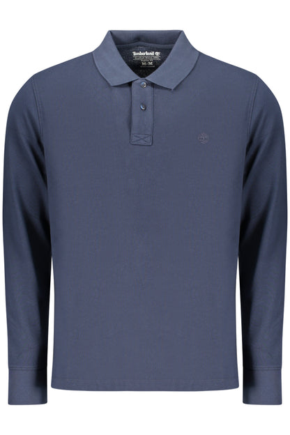TIMBERLAND MEN'S LONG-SLEEVE POLO SHIRT, BLUE