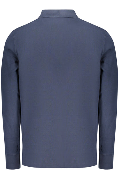 TIMBERLAND MEN'S LONG-SLEEVE POLO SHIRT, BLUE