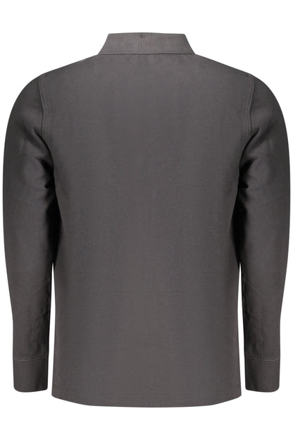 TIMBERLAND MEN'S LONG-SLEEVE POLO SHIRT BLACK
