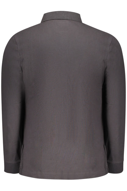 TIMBERLAND MEN'S LONG-SLEEVE POLO SHIRT BLACK