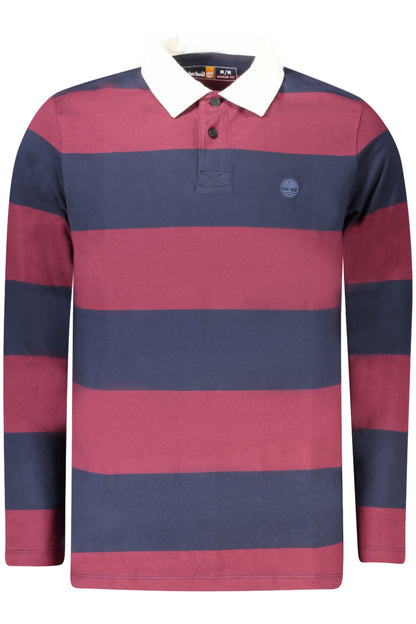 TIMBERLAND MEN'S LONG-SLEEVE POLO SHIRT, RED