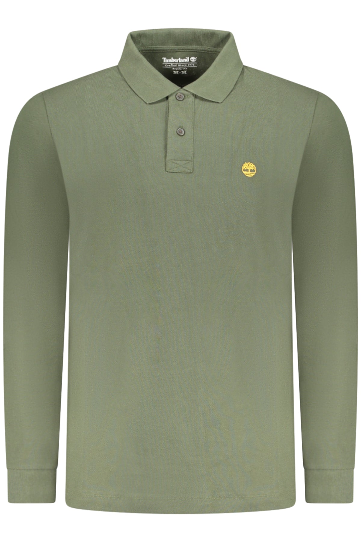 TIMBERLAND MEN'S LONG-SLEEVE POLO SHIRT, GREEN
