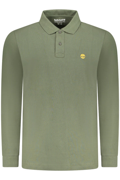 TIMBERLAND MEN'S LONG-SLEEVE POLO SHIRT, GREEN