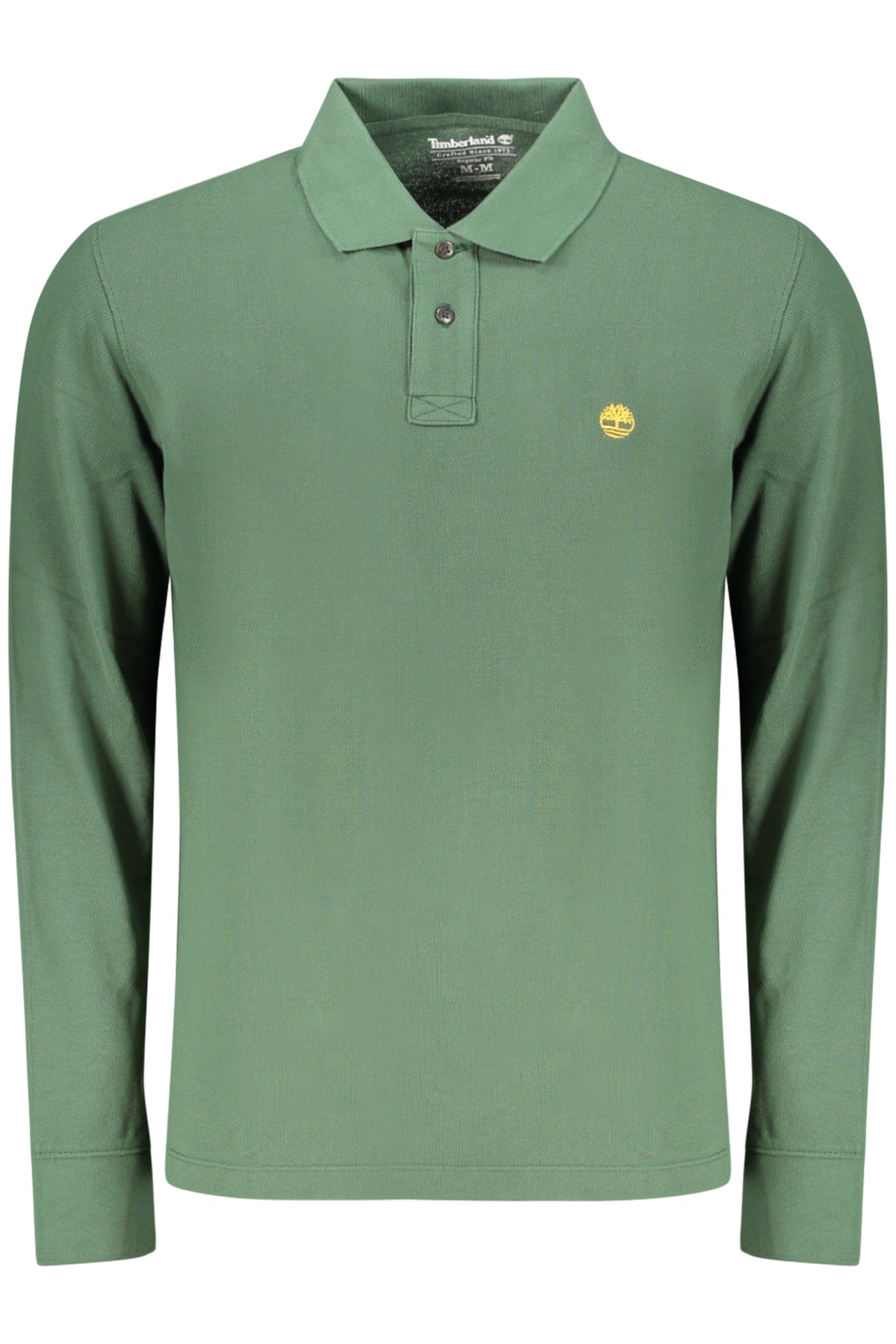 TIMBERLAND MEN'S LONG-SLEEVE POLO SHIRT, GREEN
