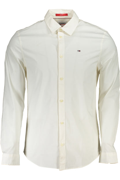 TOMMY HILFIGER MEN'S WHITE LONG SLEEVE SHIRT