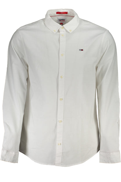 TOMMY HILFIGER MEN'S WHITE LONG SLEEVE SHIRT