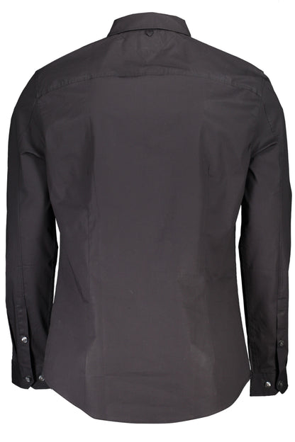 TOMMY HILFIGER MEN'S BLACK LONG SLEEVE SHIRT