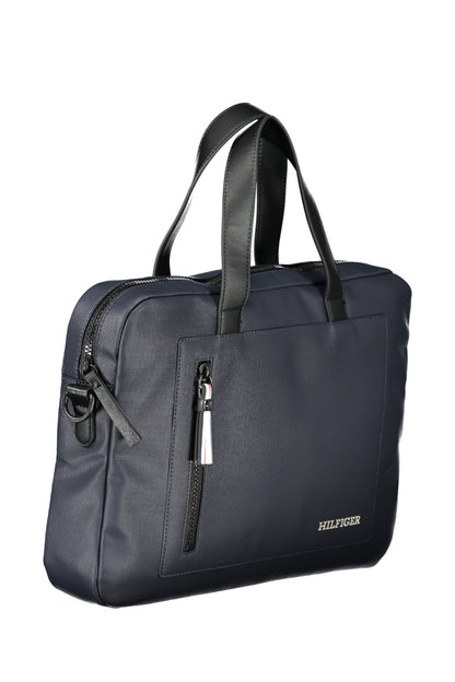 TOMMY HILFIGER BLUE MEN'S BRIEFCASE