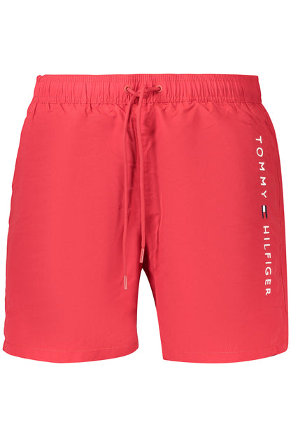 TOMMY HILFIGER MEN'S RED BOTTOM SWIMSUIT