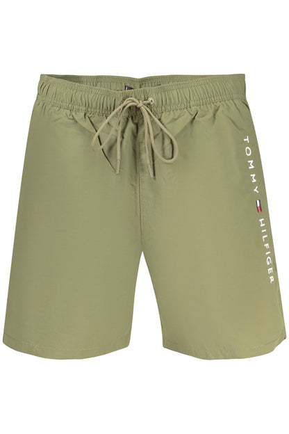 TOMMY HILFIGER MEN'S GREEN BOTTOM SWIMSUIT