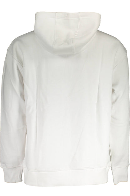 TOMMY HILFIGER MEN'S WHITE ZIPPED SWEATSHIRT