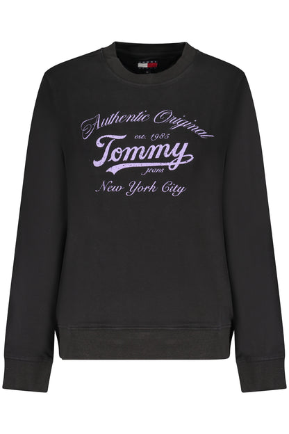 TOMMY HILFIGER WOMEN'S BLACK ZIP-UP SWEATSHIRT