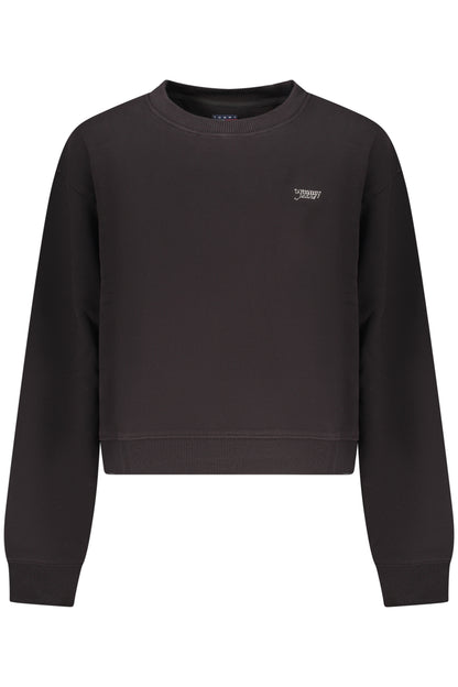 TOMMY HILFIGER WOMEN'S BLACK ZIP-UP SWEATSHIRT