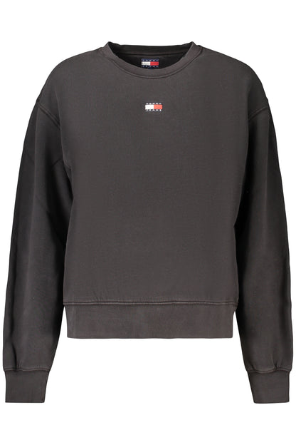 TOMMY HILFIGER WOMEN'S BLACK ZIP-UP SWEATSHIRT