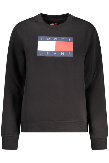 TOMMY HILFIGER WOMEN'S BLACK ZIP-UP SWEATSHIRT