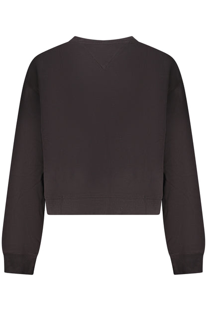 TOMMY HILFIGER WOMEN'S BLACK ZIP-UP SWEATSHIRT