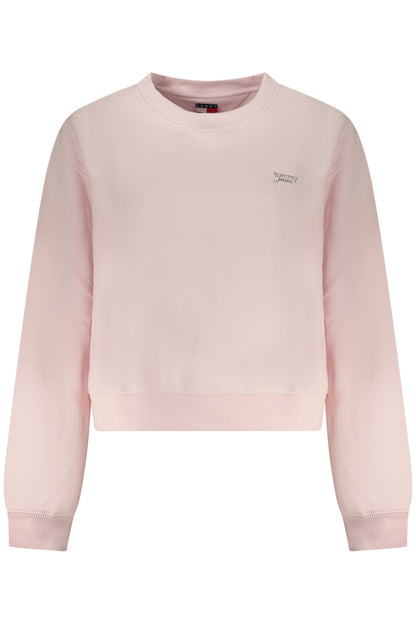 TOMMY HILFIGER WOMEN'S PINK ZIP-UP SWEATSHIRT