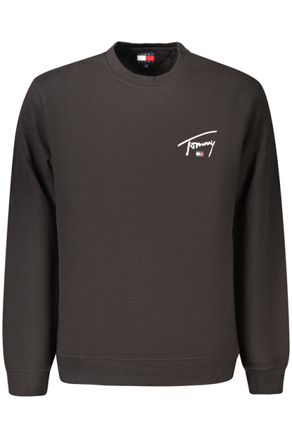 TOMMY HILFIGER MEN'S BLACK ZIP-UP SWEATSHIRT