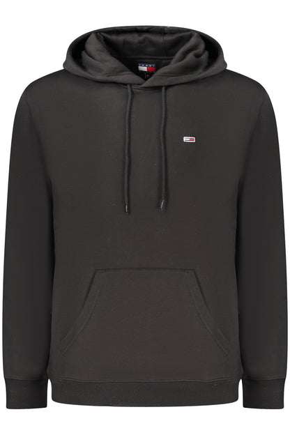 TOMMY HILFIGER MEN'S BLACK ZIP-UP SWEATSHIRT
