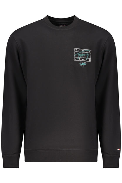 TOMMY HILFIGER MEN'S BLACK ZIP-UP SWEATSHIRT
