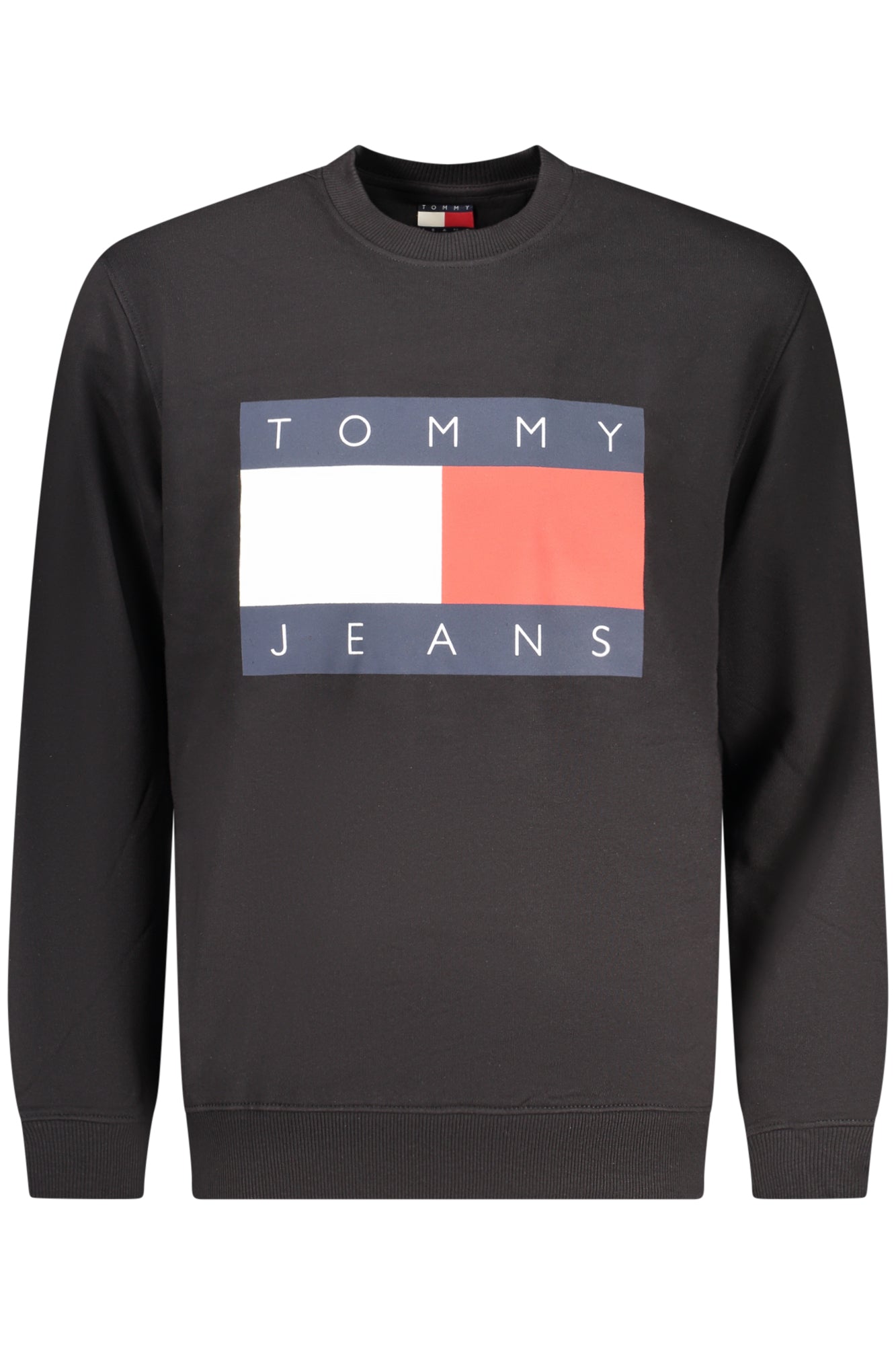 TOMMY HILFIGER MEN'S BLACK ZIP-UP SWEATSHIRT