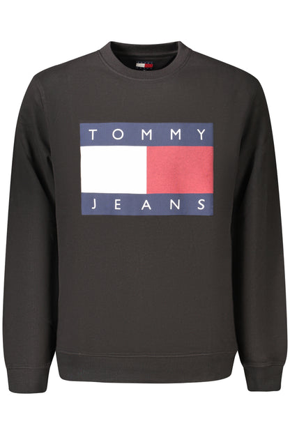 TOMMY HILFIGER MEN'S BLACK ZIP-UP SWEATSHIRT