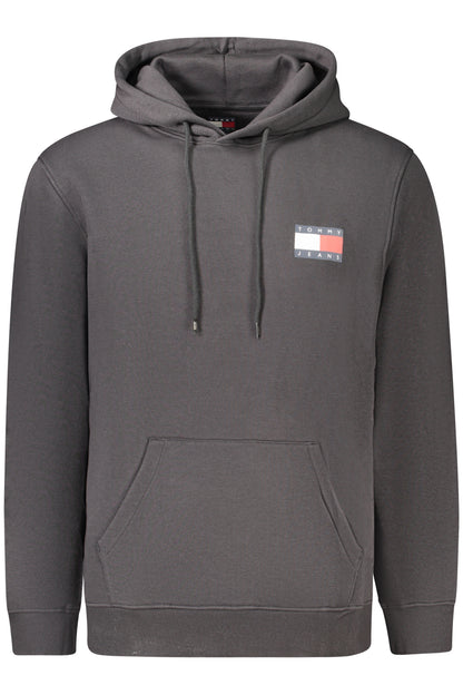 TOMMY HILFIGER MEN'S BLACK ZIP-UP SWEATSHIRT