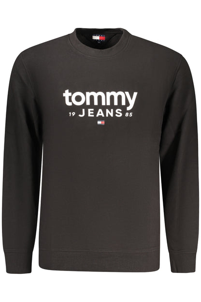 TOMMY HILFIGER MEN'S BLACK ZIP-UP SWEATSHIRT
