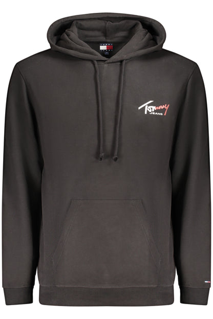 TOMMY HILFIGER MEN'S BLACK ZIP-UP SWEATSHIRT