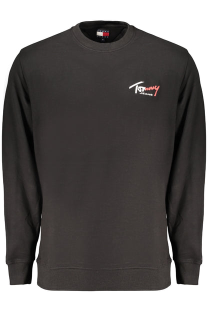 TOMMY HILFIGER MEN'S BLACK ZIP-UP SWEATSHIRT