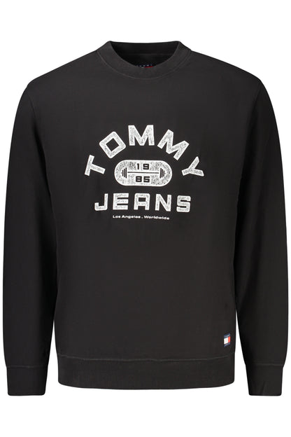 TOMMY HILFIGER MEN'S BLACK ZIP-UP SWEATSHIRT
