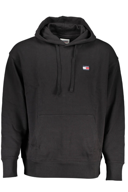 TOMMY HILFIGER MEN'S BLACK ZIPLESS SWEATSHIRT